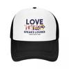 Love Speaks Louder Baseball Cap Custom Hat Hat Man Luxury Bobble Hat Party For Men Womens