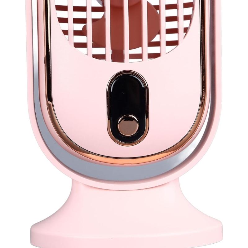 Desktop Tower Fan USB Powered 5 Speed Adjustable Brushless Desk Fan with LED Display Quiet Table Cooling Fan for Home