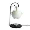 Ceramic Aromatherapy Stove Witch Soup Cup Creative Iron Frame Hook Ceramic Essential Oil Stove with Iron Frame Home Decoration