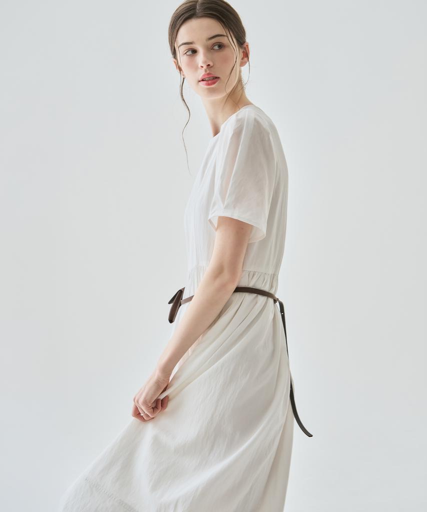 Deuloupisumeon Puff Sleeve Short Sleeve Long Dress [Sky Blue]