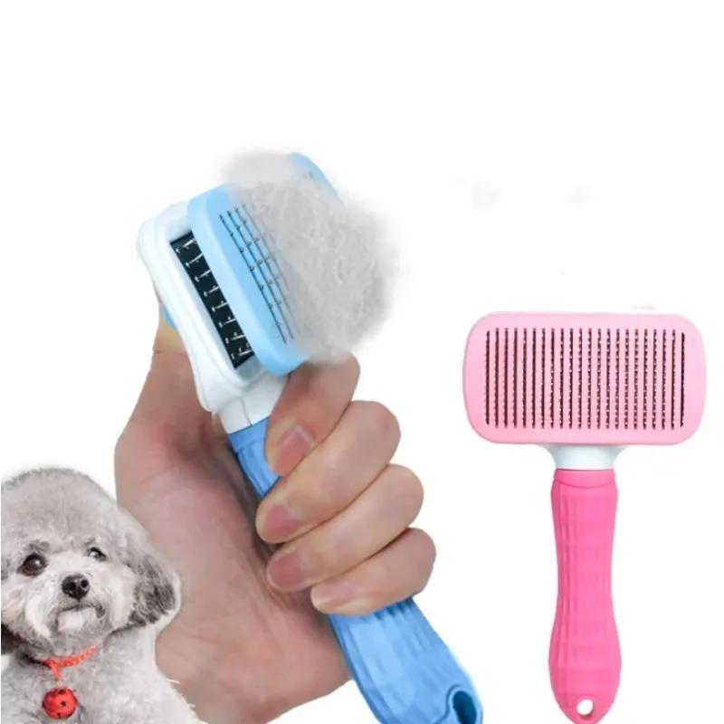 Pet Hair Brush Pet Cat Grooming Brush Hair Removal Brush Dog and Cat Grooming Tool Cleaning Scraper Dog and Cat Grooming Brush