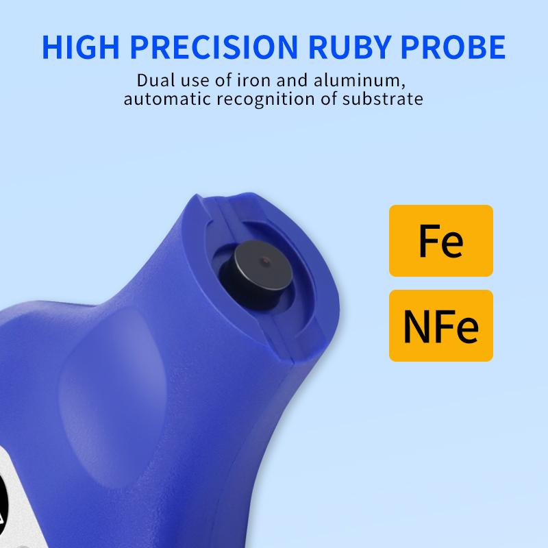 DONGRU DR-A5 High-Digital Auto Car Paint Thickness Gauge with (2%H+1.5) Accuracy Plastic Material Coating Thickness Tester