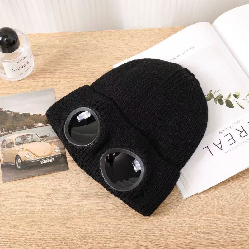 

Ten bamboo knitted hats autumn and winter new sunglasses for men and women, cold-proof and warm knitted hats, ski riding fashion cold hats