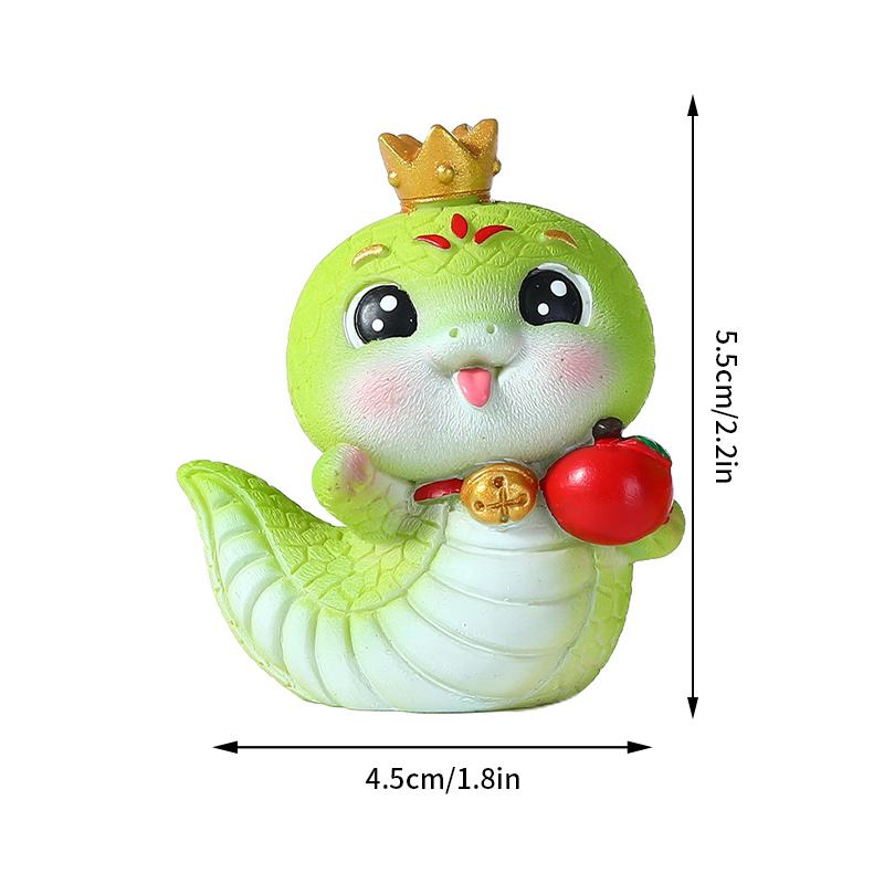 Chinese Spring Festival Ornament Cartoon Snake Statue Figurine Ornament Merry Christmas Decoration 2025 New Year Home Decoration