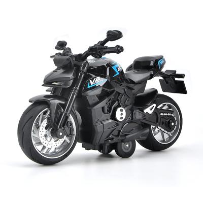 V4-Motorradspielzeug mit Rückziehmotor im Maßstab 1/12, Motorradmodell mit Licht und Musik, Spielzeugmotorräder für Kinder ab 3 Jahren, Weihnachtsfeierzubehör