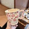 Mug with Lid Spoon New Ceramic Cup Household Water Cup Women's Large Capacity Couple Coffee Breakfast Cup Office