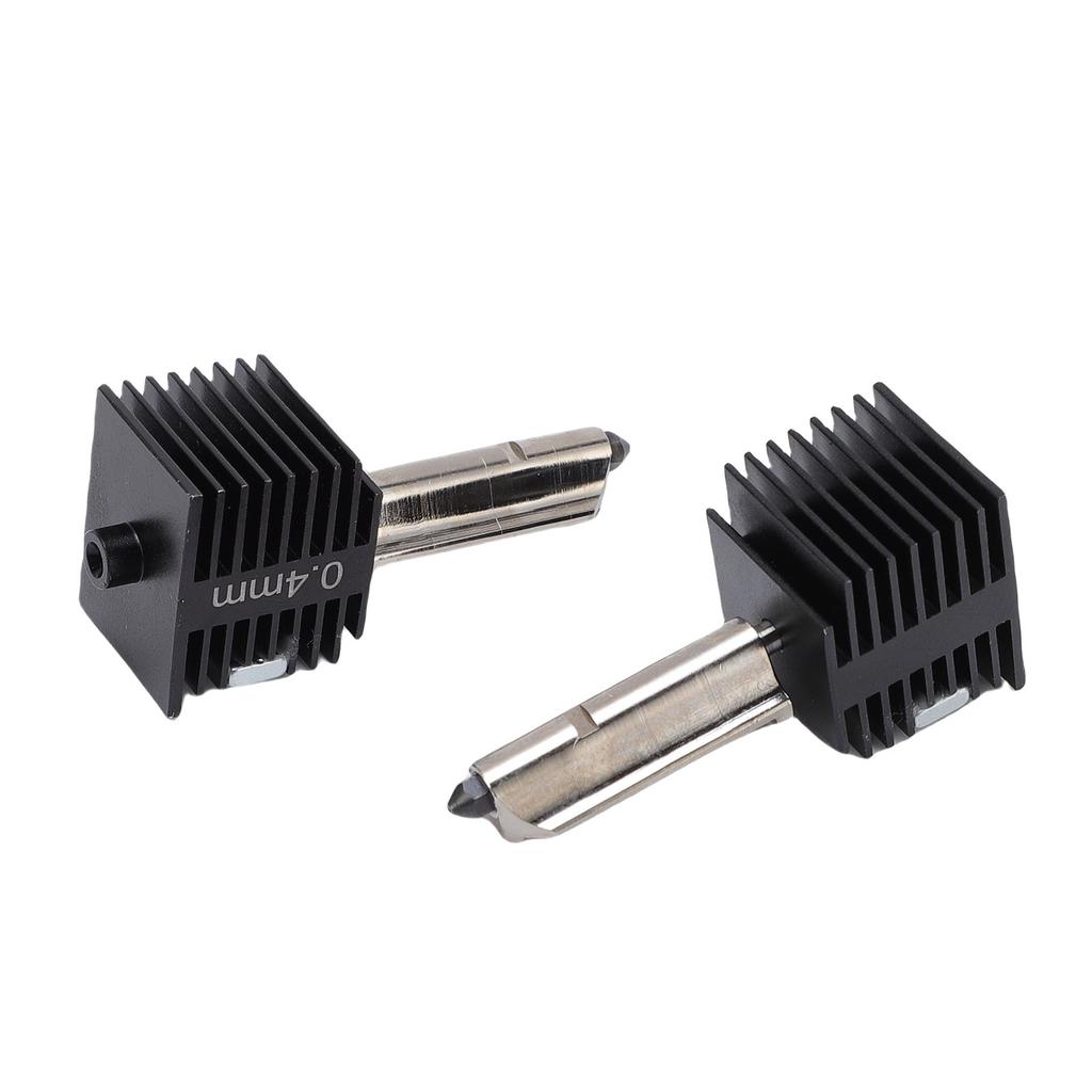 Print Head Hot End Kit 0.4mm Hardened Stainless Steel Print Head Extruder Hot End Kit with 4Pcs