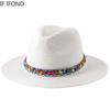 2022 Summer Hat for Women Men Wide Brim Panama Sun Straw Hats Travel Beach Jazz Fedora Hat