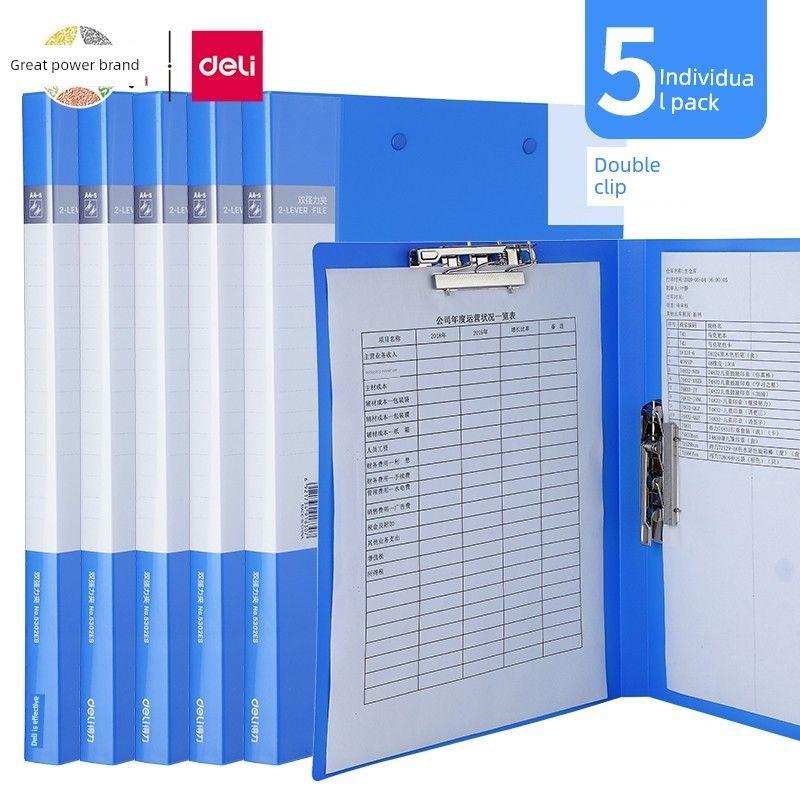 Deli 5383 Folder File Binder Folder D-Type Two-Hole Folder A4 Loose-Leaf Binder 2-Hole Binding Punch Folder