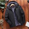 Herren Winter Outdoor Fleece-gefütterte winddichte Jacke in Übergröße