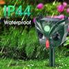 2PCS Outdoor Animal Repellent Solar Repellent Devices Ultrasonic Cat Repellent Deterrent Repellent Skunk Repelent