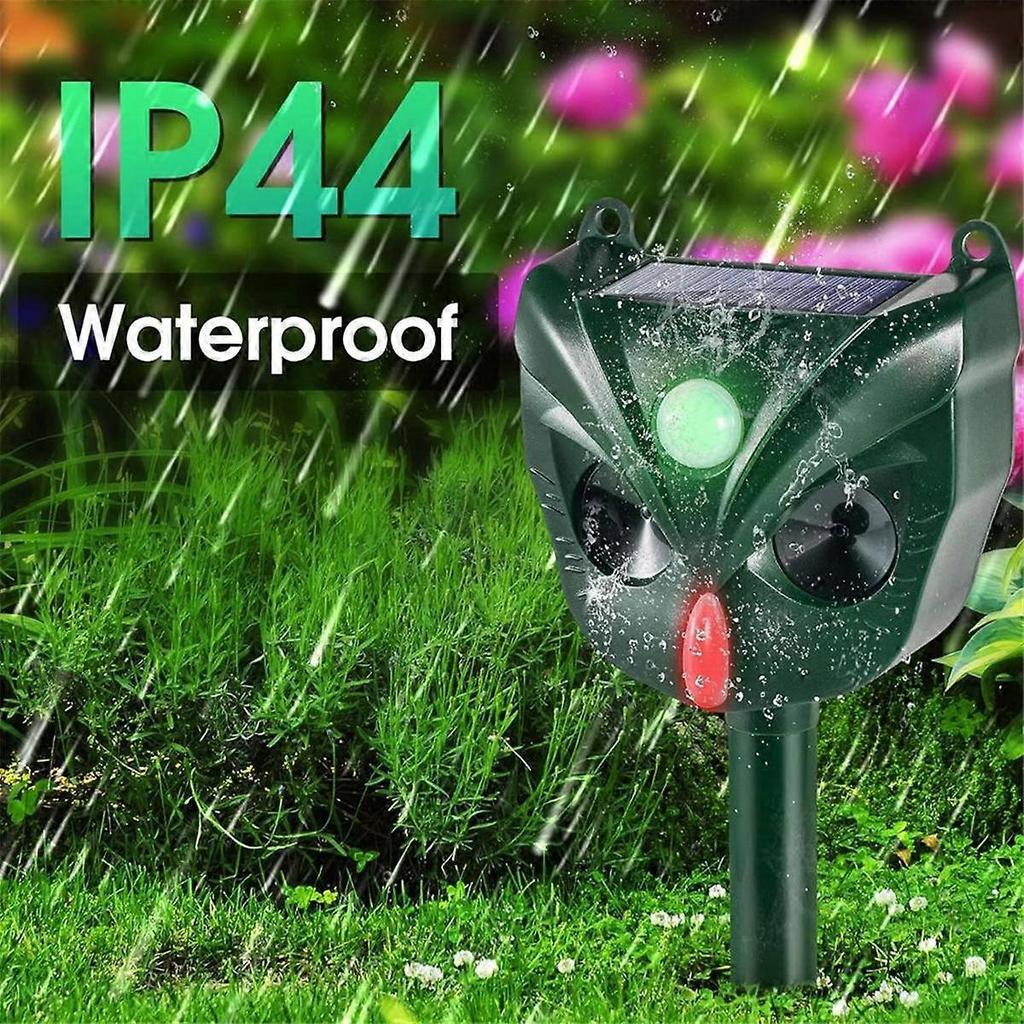 2PCS Outdoor Animal Repellent Solar Repellent Devices Ultrasonic Cat Repellent Deterrent Repellent Skunk Repelent
