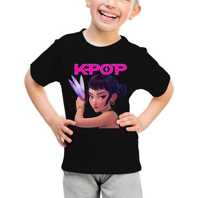 Children's Clothing Cotton KPop Demon Hunter Casual Top Short Sleeved Children's Girl Boy KPop Demon Girl Group Fan Gift T-shirt