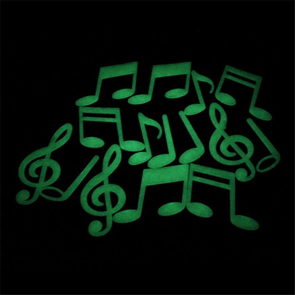 Home Stars Stickers Wall Decor Luminous Glow In The Dark Wall Stickers Musical Note