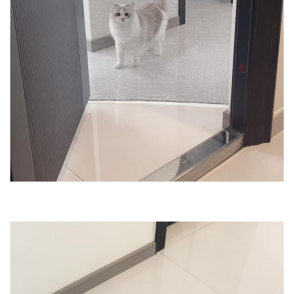 Automatic Retractable Pet Fence, Dog and Cat Fence, Indoor Staircase and Aisle Isolation Net, No Drilling Safety Net Fence