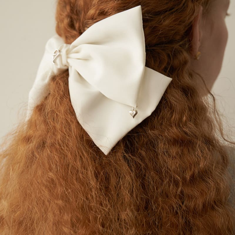 FLOWOOM Matt Point Hair Ribbon-White