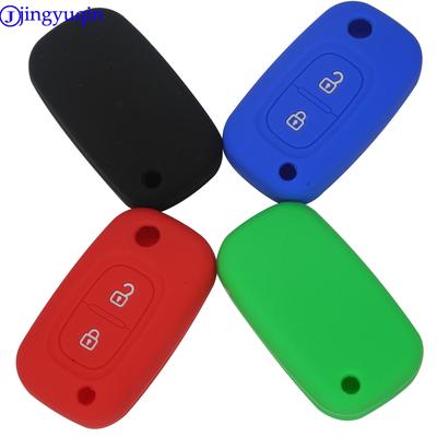 Jingyuqin 2 Buttons Remote Silicone Flip Folding Car Key Case Cover Proctored For Renault For Lada Modus Clio Megane Kangoo