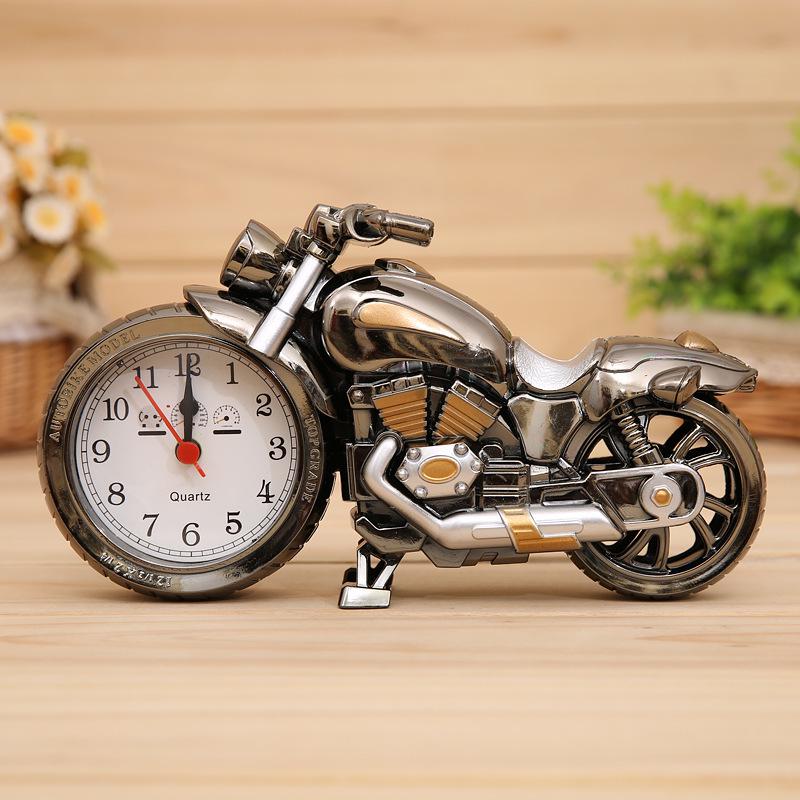 Retro European Motorcycle Alarm Clock - Creative Home Decor & Cool Gift
