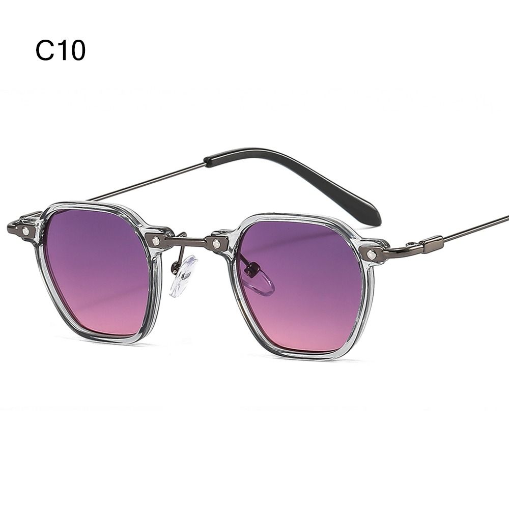 Cool Square Sunglasses Vintage UV400 Tint Ocean Lens Small Polygon Frame Sun Glasses Retro 90s Women Men Hip Hop Shades Eyewear