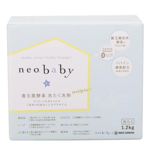 

neobaby Neobaby Пробиотический энзимный стиральный порошок, Порошок, Сделано в Японии, Без добавок, Органический, Для детей, Для сушки в помещении, Подходит для стиральных машин барабанного типа, Neo N