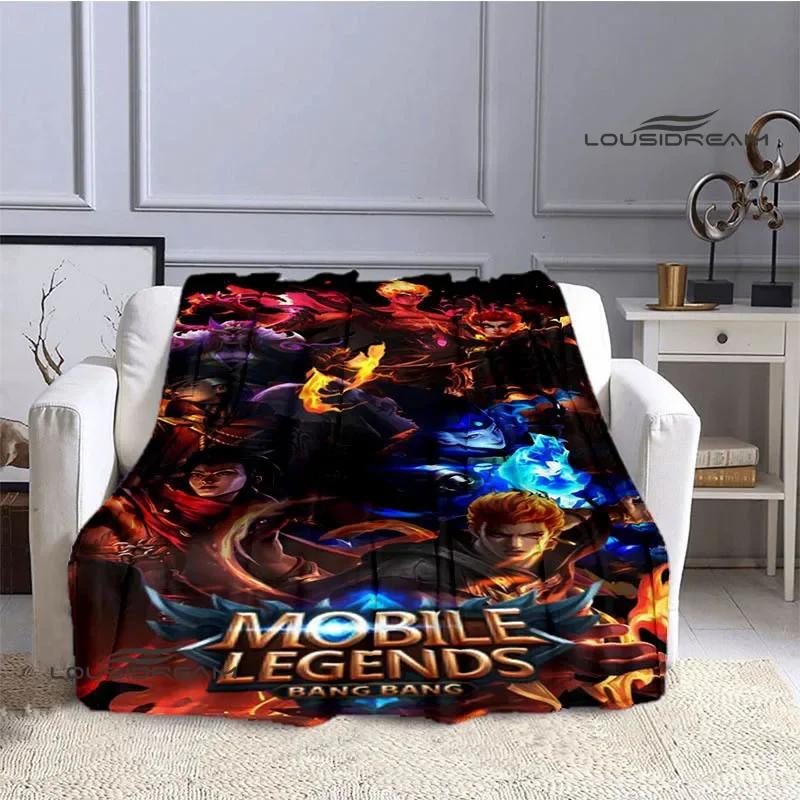 Mobile Legends Bang Bang Cartoon Printed Blankets Fashion Warm Flange Blanket Home Travel Blanket Bed Linings Birthday Gift