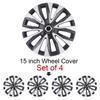 4pcs 15" Car Wheel Trims Covers, 15 Inch Plastic Decorative Caps, Car Tuning Wheel Center Cap Covers Fit Aluminum Alloy Rims Hub