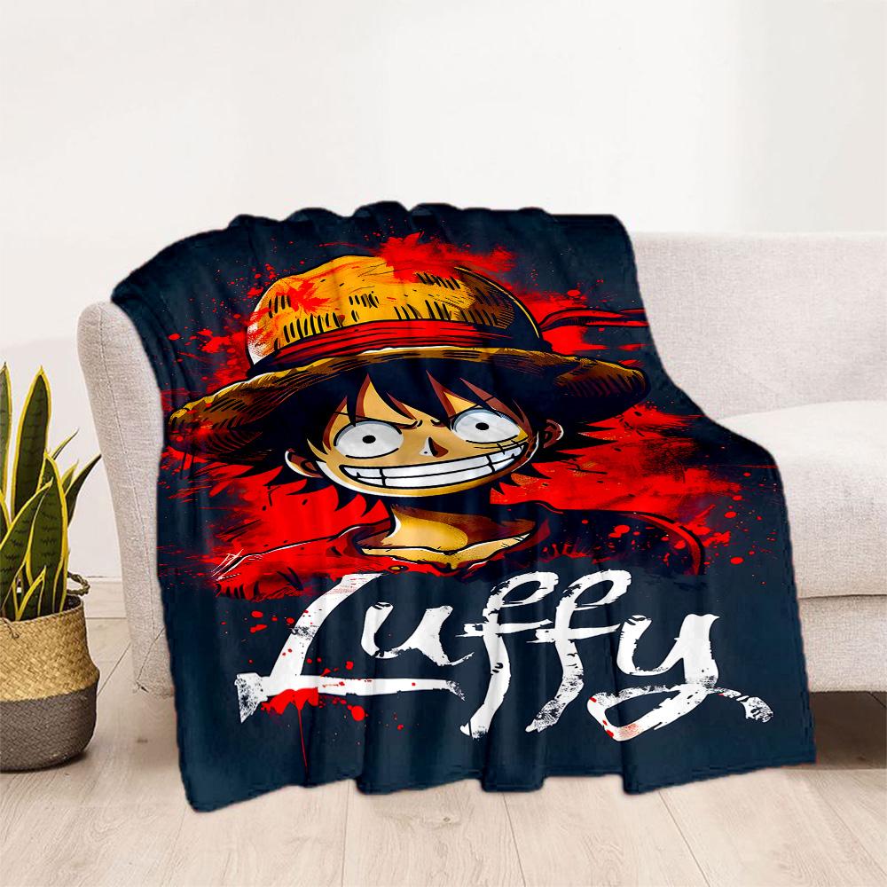 Wanted: Monkey D. Luffy Blanket Ultra-Soft Suitable for Office Chair Livingroom Picnics All-Season Use Stylish Decor