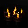 Black Flameless Votive Candle Battery Operated Flickering Light