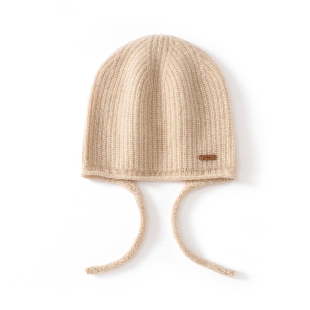 Pure cashmere wool hat autumn and winter ear protection fashion big head circumference cold hat knitted hat thermal hat children