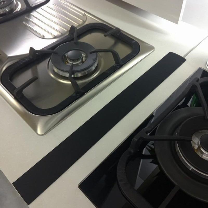 Stove Counter Gaps Cover Heat Resistant Silicone Filler Food and Liquid Blocker Spill Prevention Kitchen Accessory