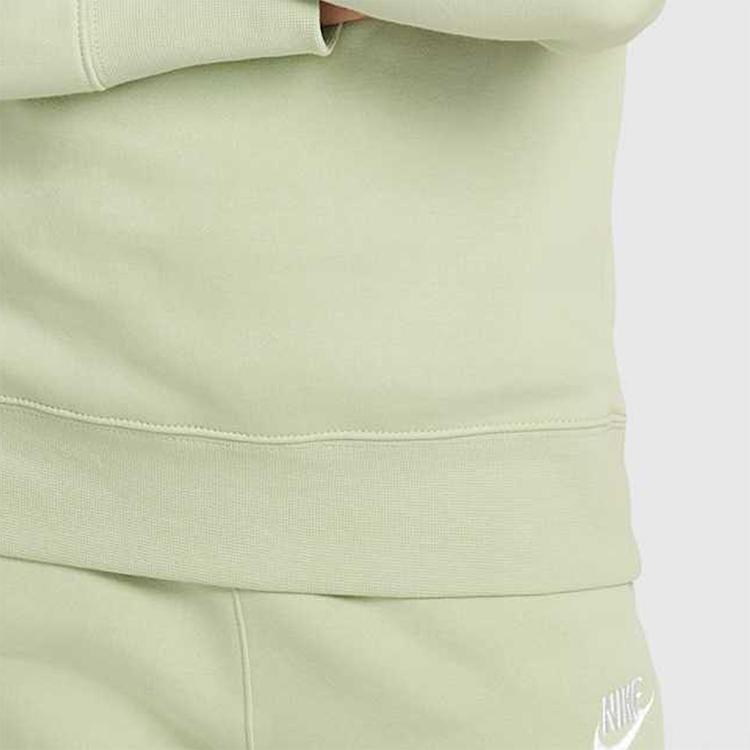 Nike Sweatshirt Fashion Comfortable Versatile Crew Neck Fleece Lined Thermal Light Green Teenagers DD7473-343
