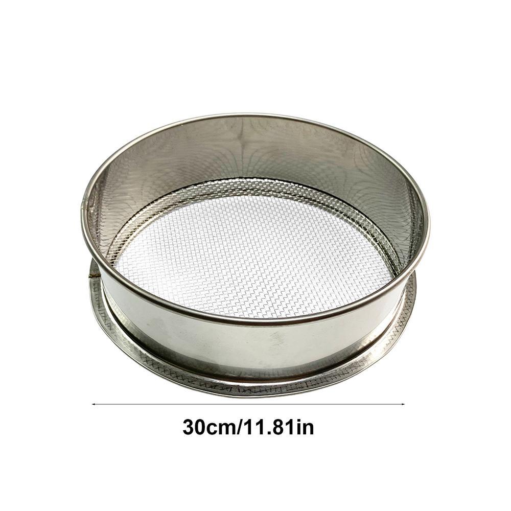 Garden Home Stainless Steel Meaty Garden Compost Soil Stone Sieve Mesh Filtration Gardening Tool 20/30cm 8 Mesh
