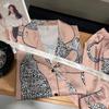 Pink Leopard Print Ice Silk Pajamas Women's Spring and Summer New Short-sleeved Shorts Loungewear Suit Can Be Worn Outside Lapel Cardigan