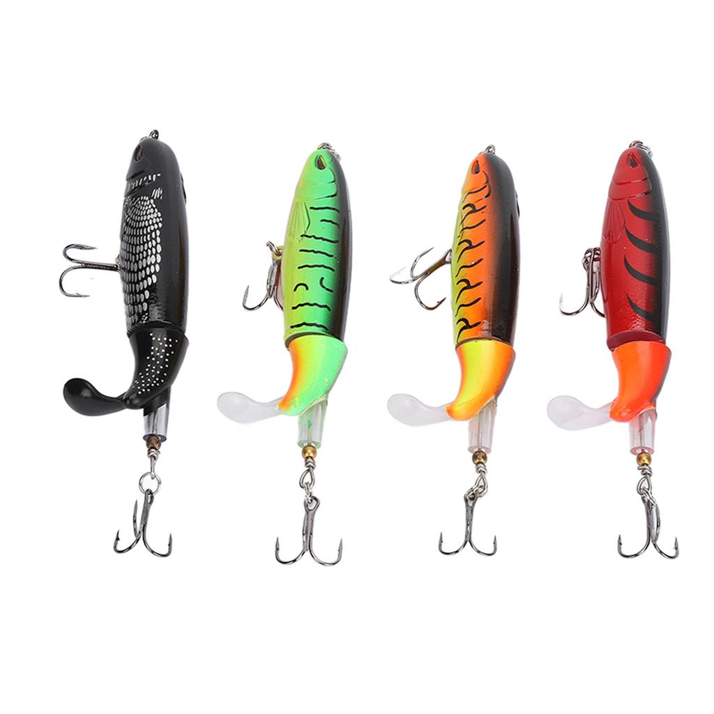 4 STÜCKE 13g Bleistift Schwimmender Köder Propellerstruktur Realistischer Köder Propeller Wasseroberflächen Traktor zum Angeln