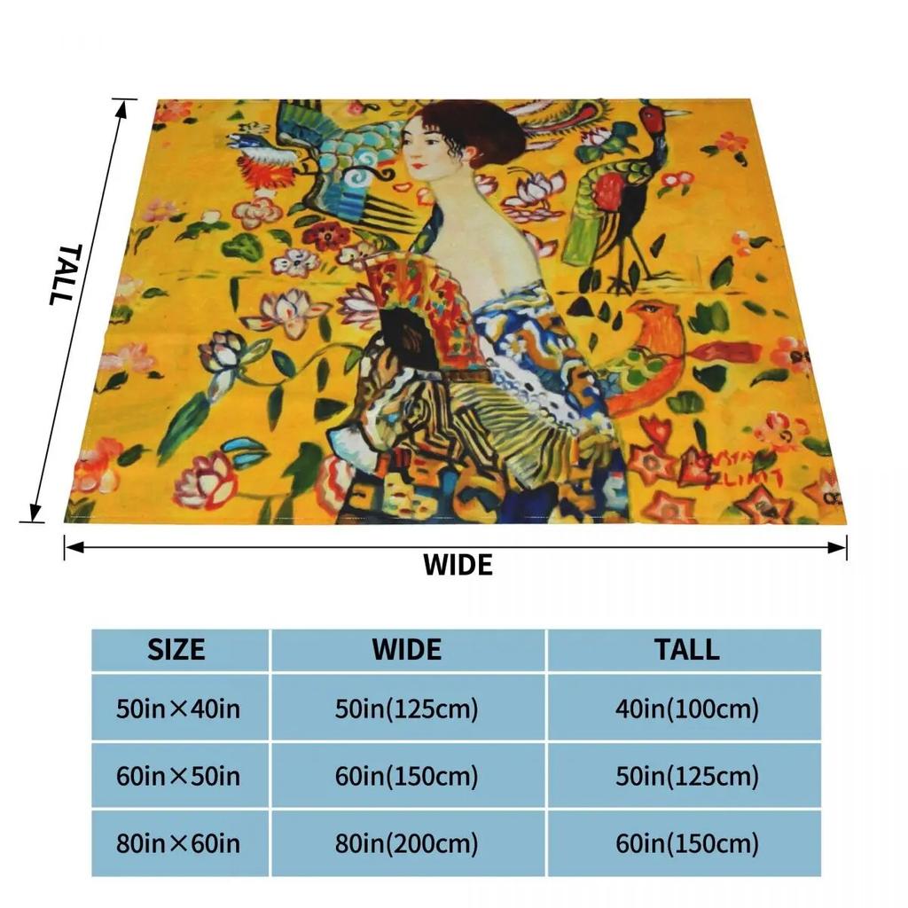 Tree Of Life Stoclet Frieze Gustav Klimt Blankets Fleece Novelty Warm Throw Blanket for Bedspread Autumn/Winter