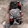 Trendige Poker Muster Laser IMD Handyhülle für iPhone 17 16 15 14 13 12 11 Pro Max X XS XR 8 7 Plus 16e 17e Stoßfeste Rückseite