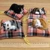 Simulation Plush Cat Toy Car Ornaments Simulation Animal Flower Cats Cloth Cushion Cat Nap Cat Desktop Doll Ornaments Car Decor