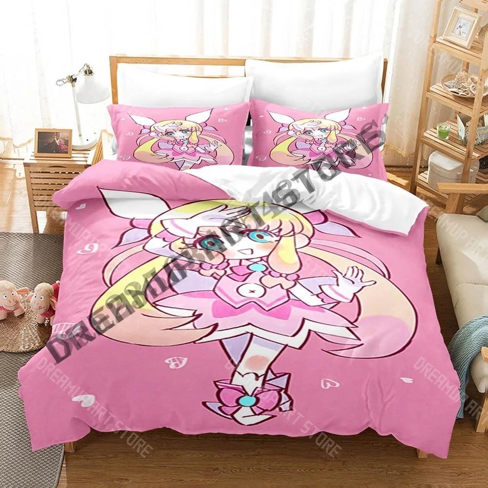 3D Print Seizei Ganbare! Mahou Shoujo Kurumi Bedding Set Single Twin Full Queen King Size Bed Set Adult Kid Bedroom Duvetco