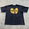 Vintage 90s Wu Tang Clan Logo T-shirt Zwart Vervaagd Rap Tee XL woede is niets Unisex T-shirt