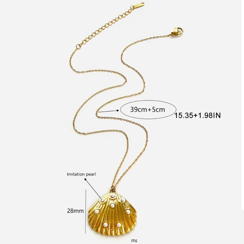 Ocean Themed Starfish Shell Stainless Steel Adjustable Lightweight Necklace Fashion Jewelry For Women Daily Wear