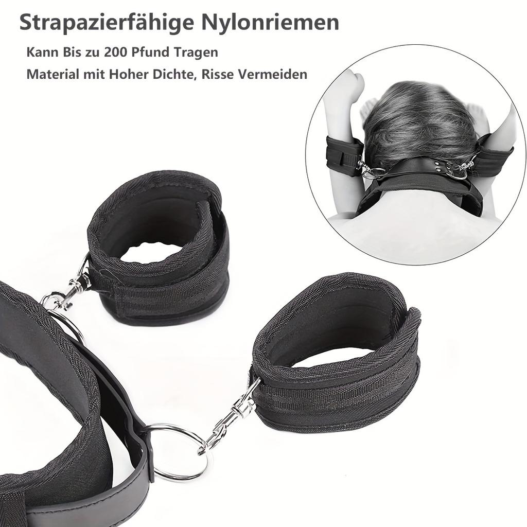 1pc Bondage Set BDSM Sex Restraints Set With Handcuffs Leg Cuffs Extreme Beds Bondage Sex Toys Adjustable Thigh Bondage Sex Toys For Couples Beginner