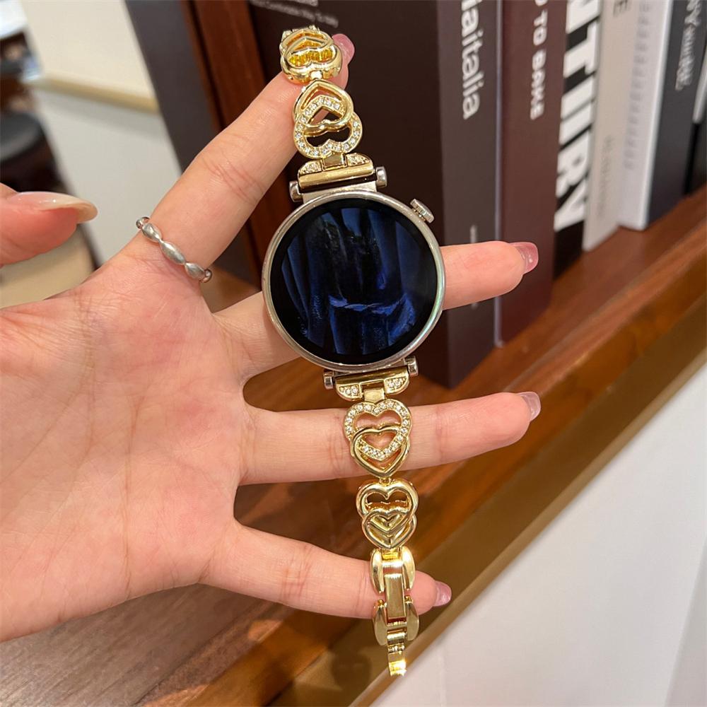 

Luxury Love Heart Metal Strap For Samsung Galaxy Watch Band 6 4 41 45 5 Classic 40 44 Pro Women Gold Wrist Bracelet 20MM 22MM 22MM золотой