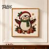 Decorative Holiday Artwork Xmas Faux Pearl Art Kit, DIY Santa Claus Painting Christmas 3D Bead for Adults Tree Reindeer Craft Set Adults, Home