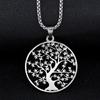 The Tree of Life Necklace Titanium Steel Pendant Versatile Snake Bone Chain