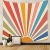 Boho Chic Wall Tapestry With Moon Phase Floral Starry Sky Design Bedroom Yoga Studio Decor