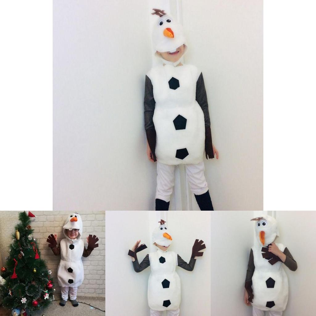 Enchanting Frozen Snowman Olaf Cosplay Costume For Kids Halloween Fancy Dress Up