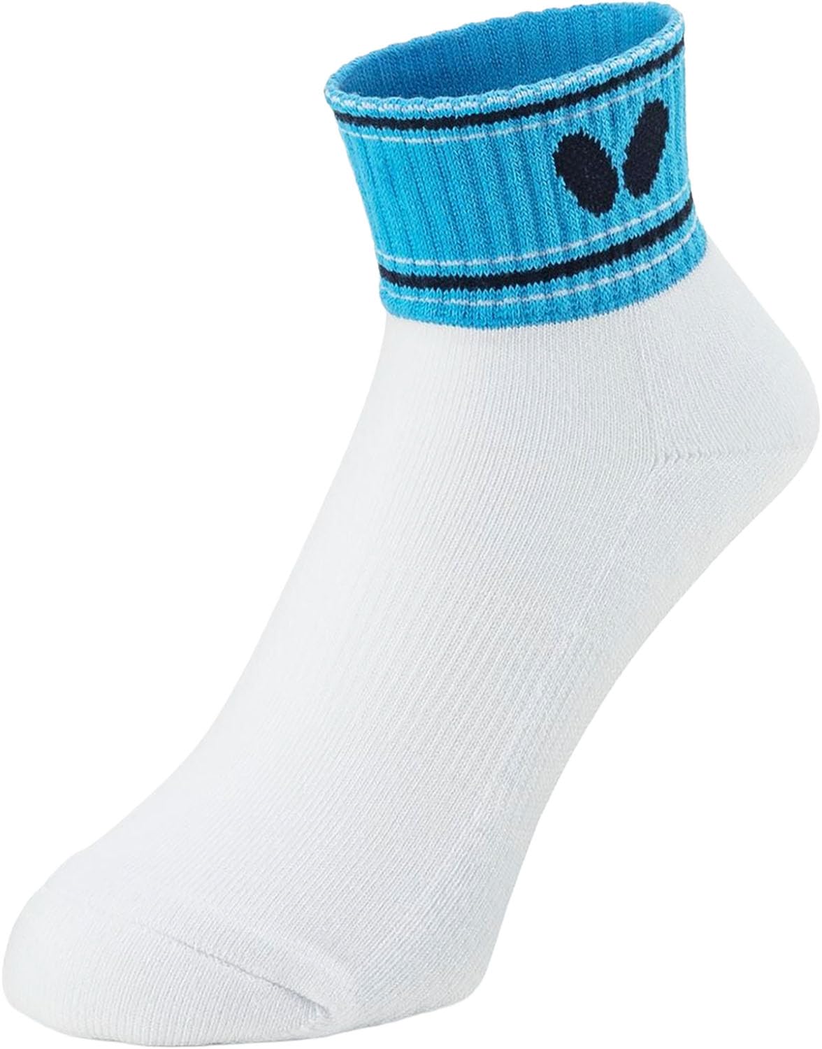 

Butterfly Klyde Socks, Table Tennis Semi-Long Length, Unisex, Turquoise Blue, Size O (27.5-29.0cm), Cotton/Acrylic Blend, Model 92600