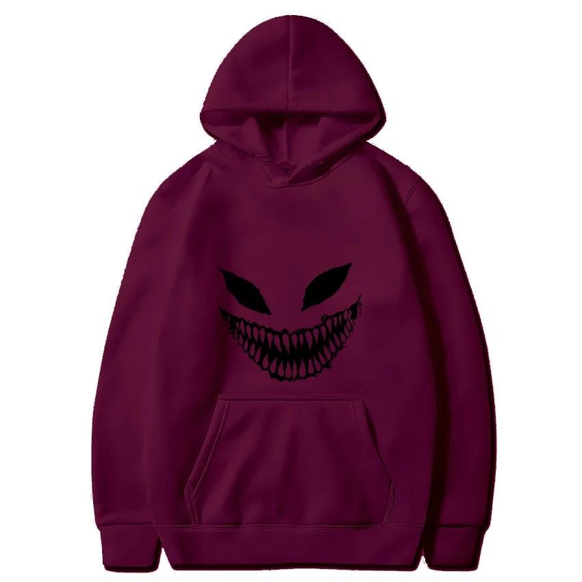2025 Autumn/Winter Pain Venom Mask Printed Hoodie Academy Classic Hoodie Daily Fashion Casual Long Sleeve Warm Hoodie