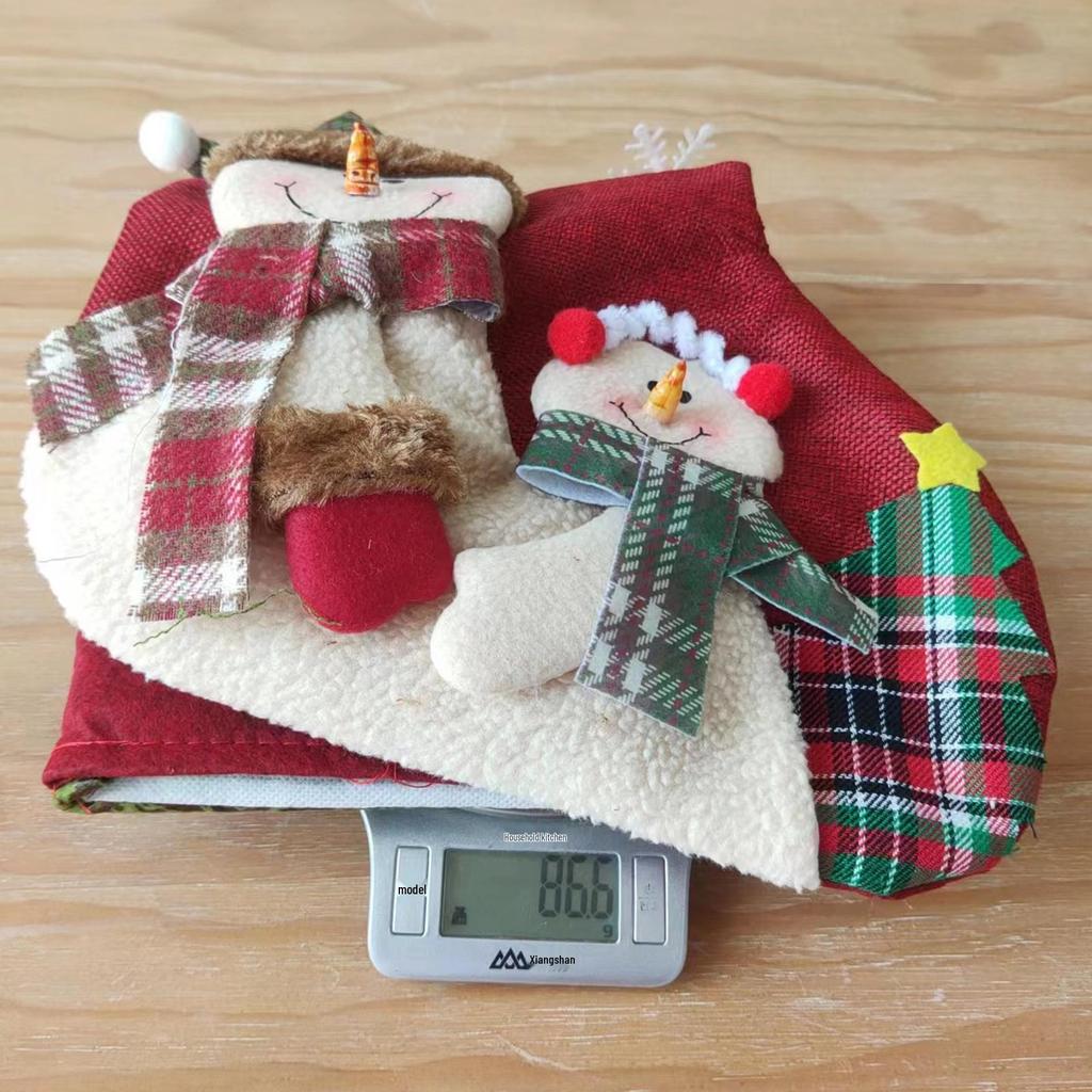 Haobei Three-Dimensional Santa Claus Christmas Stocking - Large Children's Gift Bag.