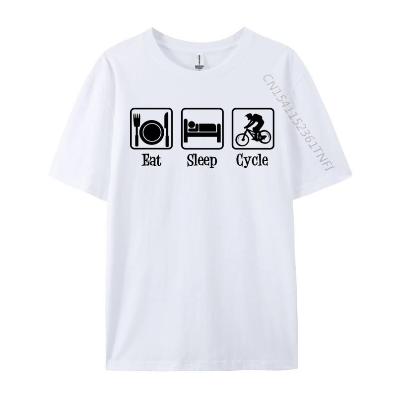 Eat Sleep Cycle Tshirt Design Tops Shirt Cute ONeck Printing 100 Cotton Mens T Shirts Printed Drop Shipping